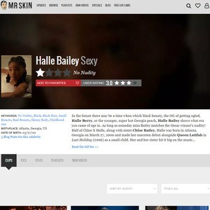 Halle Bailey, Nude Celebrities List