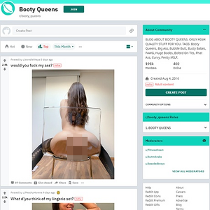 Reddit Booty Queens, Reddit NSFW List