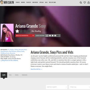 Ariana Grande, Nude Celebrities List