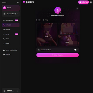 GoLove AI, AI Porn Generator Sites