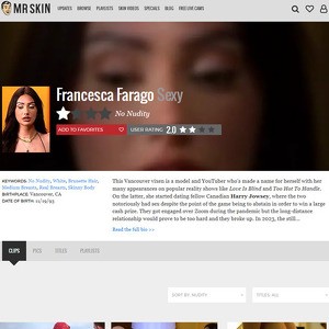 Francesca Farago, Nude Celebrities List