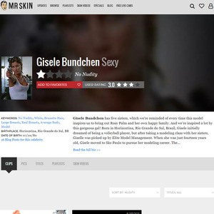 Gisele Bündchen, Nude Celebrities List