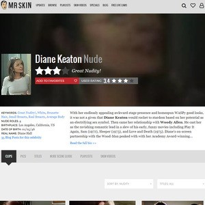 Diane Keaton, Nude Celebrities List