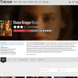 Diane Kruger, Nude Celebrities List