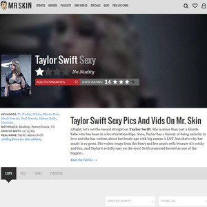 Taylor Swift, Nude Celebrities List