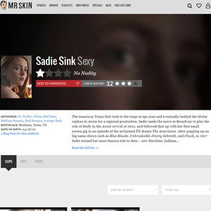 Sadie Sink, Nude Celebrities List