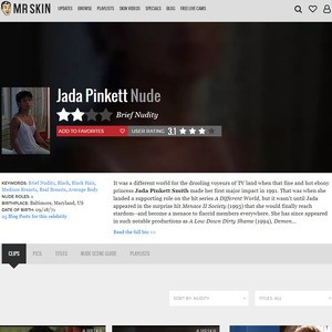 Jada Pinkett Smith, Nude Celebrities List