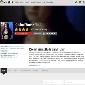 Rachel Weisz, Nude Celebrities List