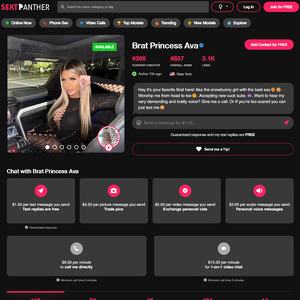 Brat Princess Ava, Best SextPanther Models List