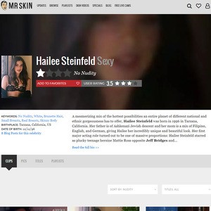 Hailee Steinfeld, Nude Celebrities List