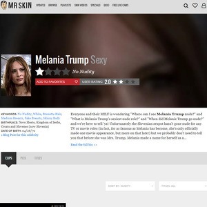Melania Trump, Nude Celebrities List