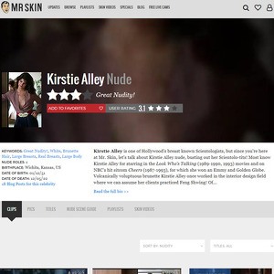 Kirstie Alley, Nude Celebrities List