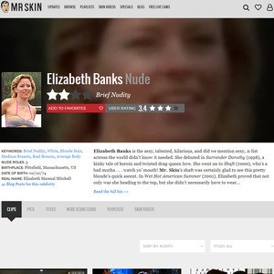 Elizabeth Banks, Nude Celebrities List