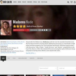 Madonna, Nude Celebrities List