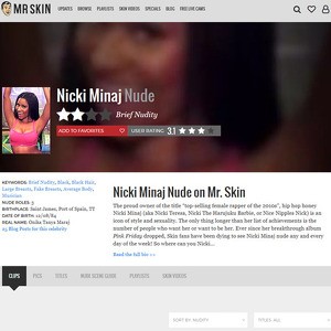 Nicki Minaj, Nude Celebrities List