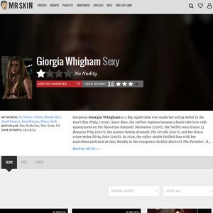 Giorgia Whigham, Nude Celebrities List