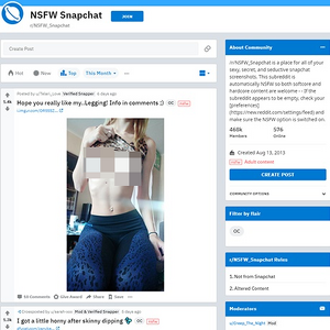 NSFW Snapchat, Reddit NSFW List
